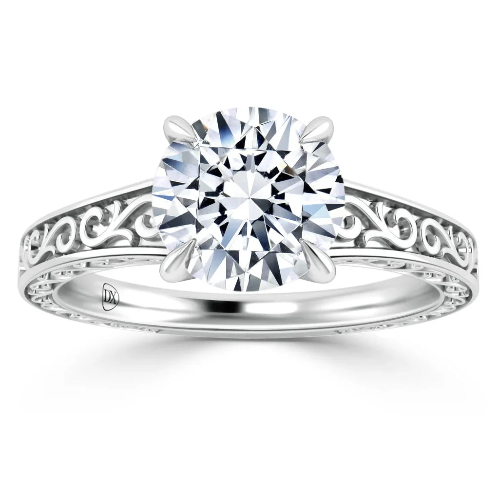 Grace - Round Cut 18ct White Gold Engagement Ring