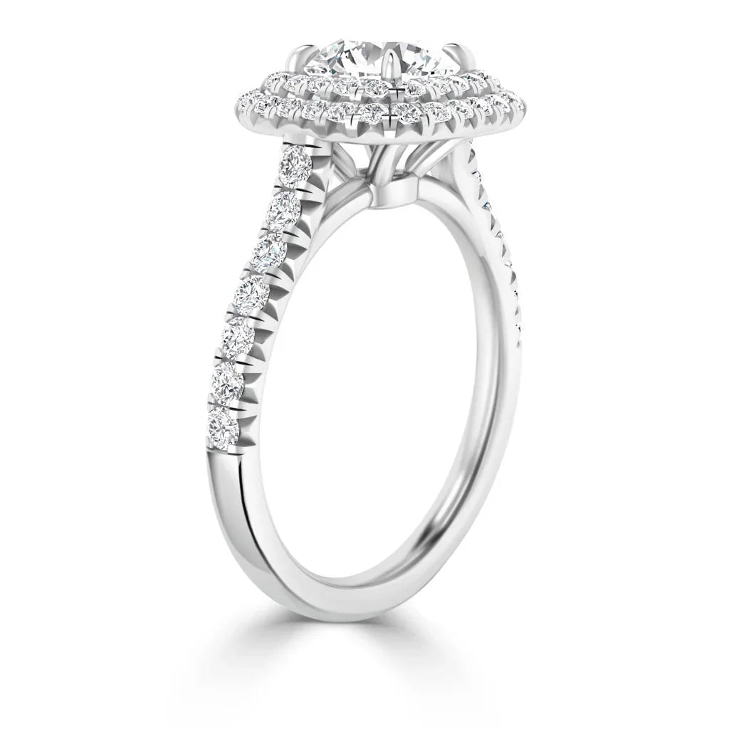 Stephanie - Round Cut Platinum Engagement Ring