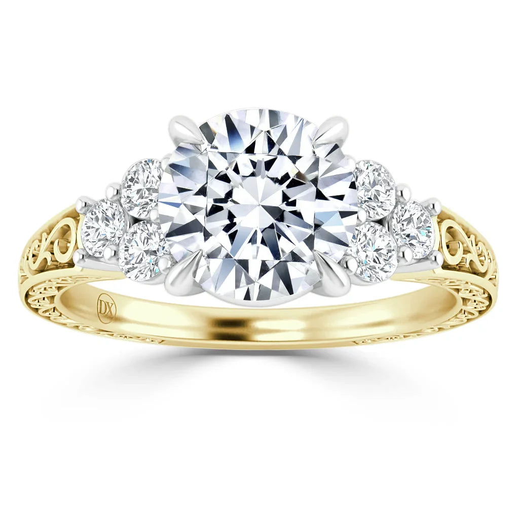 Elizabeth - Round Cut 18ct Yellow Gold Engagement Ring