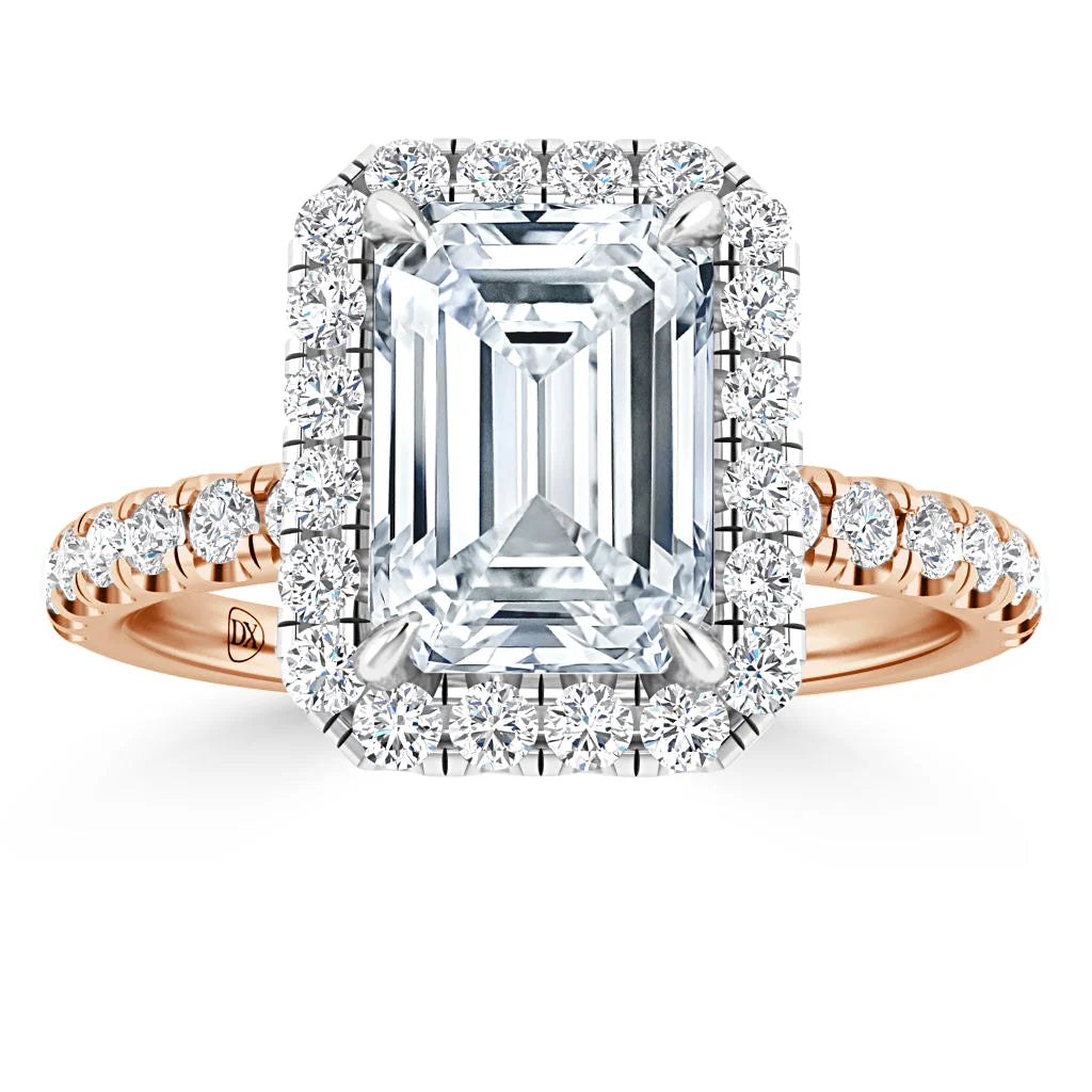 Olivia Molly - Emerald Cut 18ct Rose Gold Engagement Ring