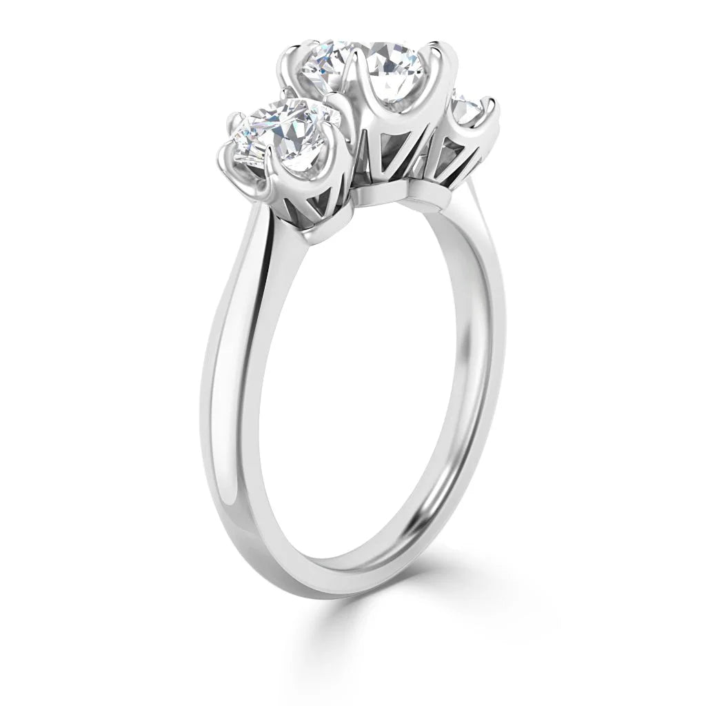 Emily - Round Cut 18ct White Gold Engagement Ring