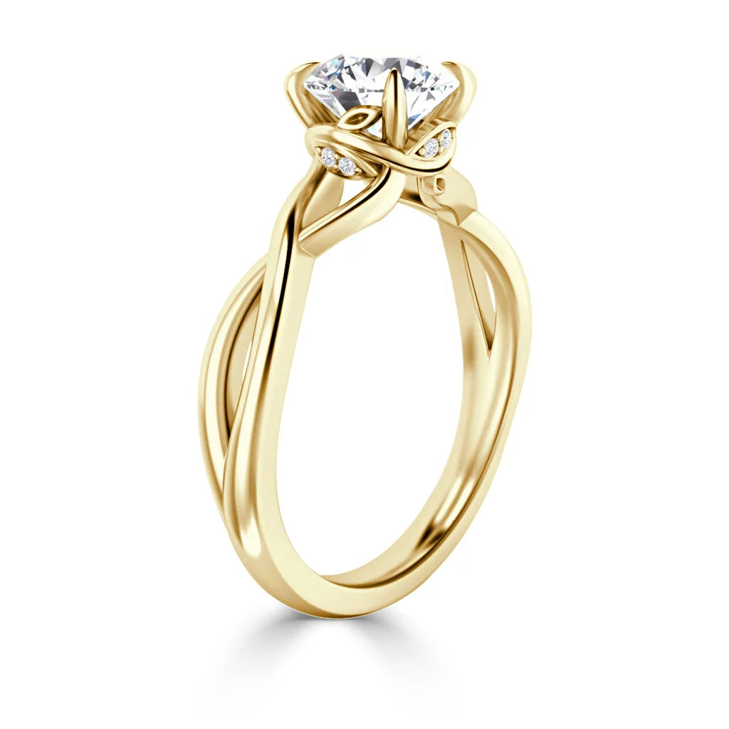 Vanessa - Round Cut 18ct Yellow Gold Engagement Ring