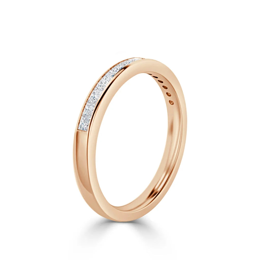 Crystal - 18ct Rose Gold Wedding Ring