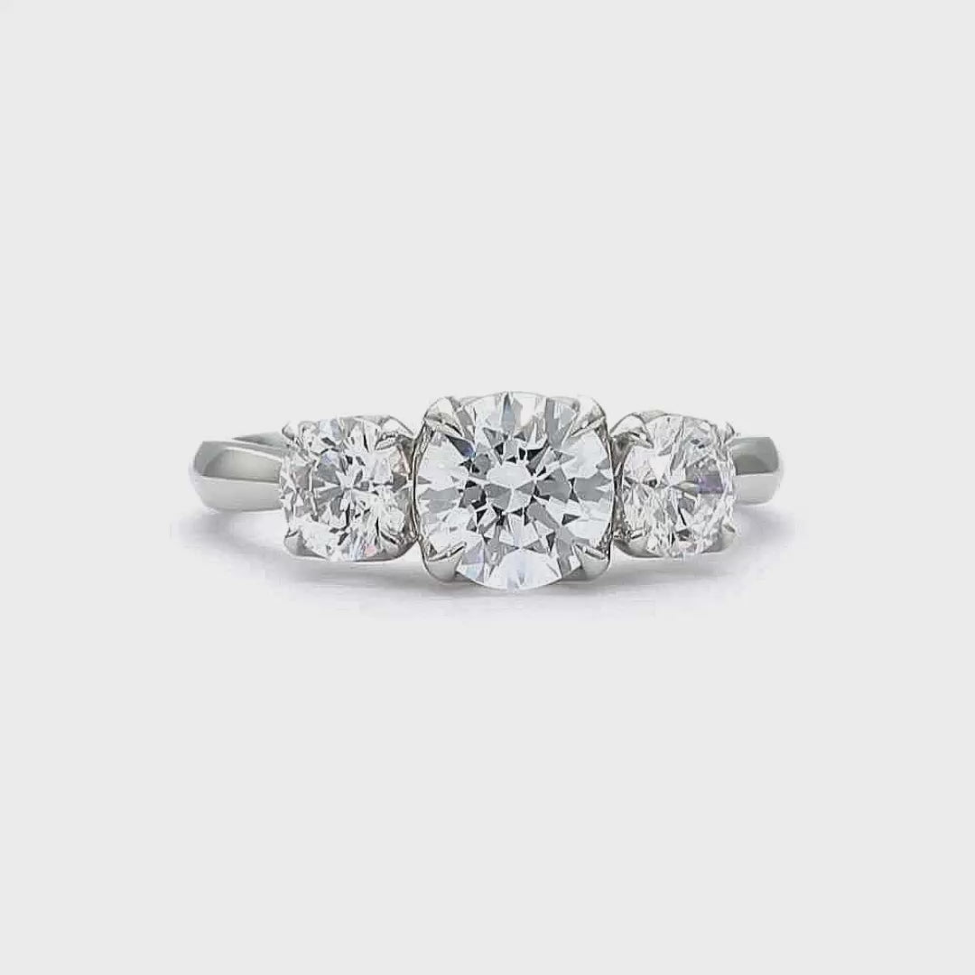 Emily - Round Cut Platinum Engagement Ring