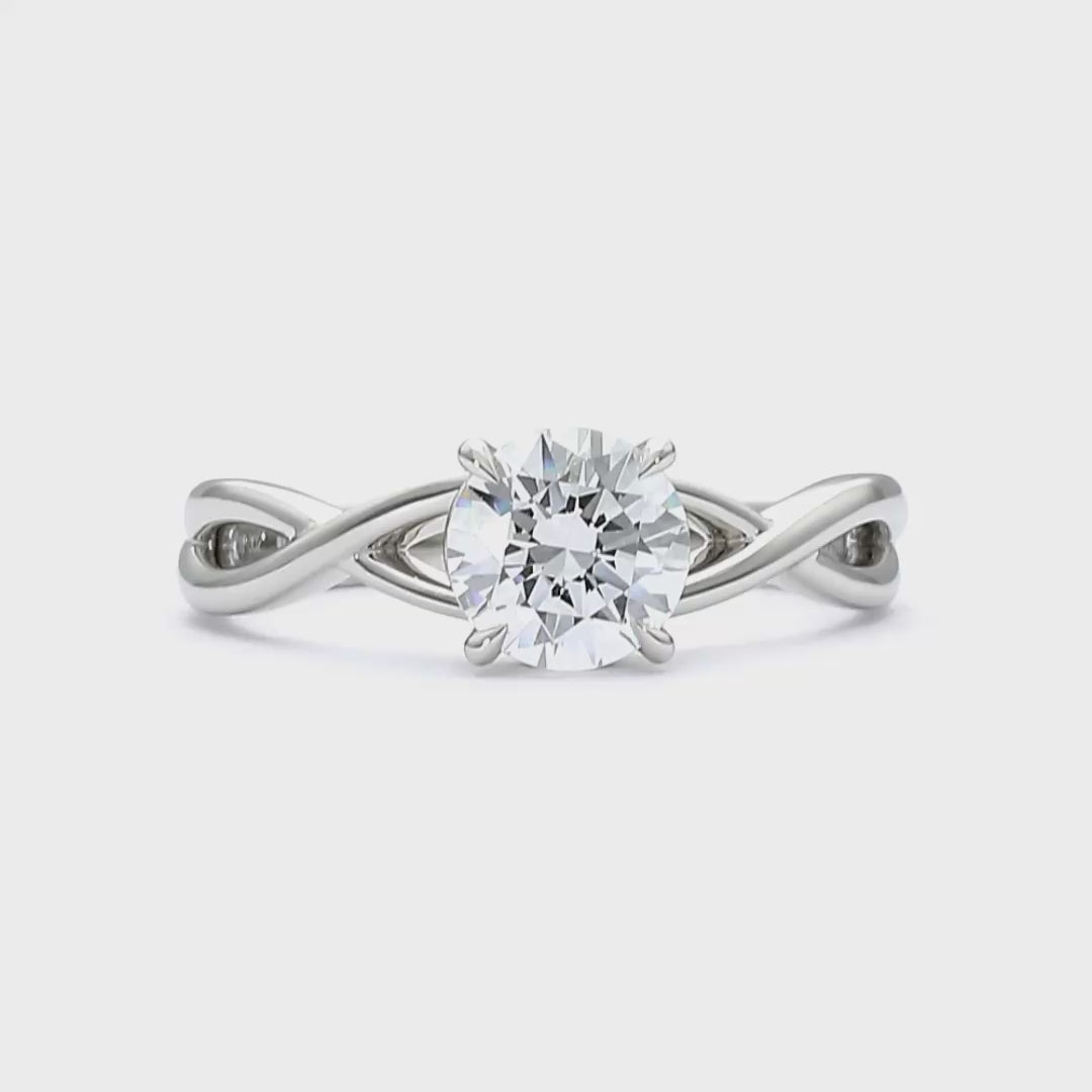 Vanessa - Round Cut Platinum Engagement Ring