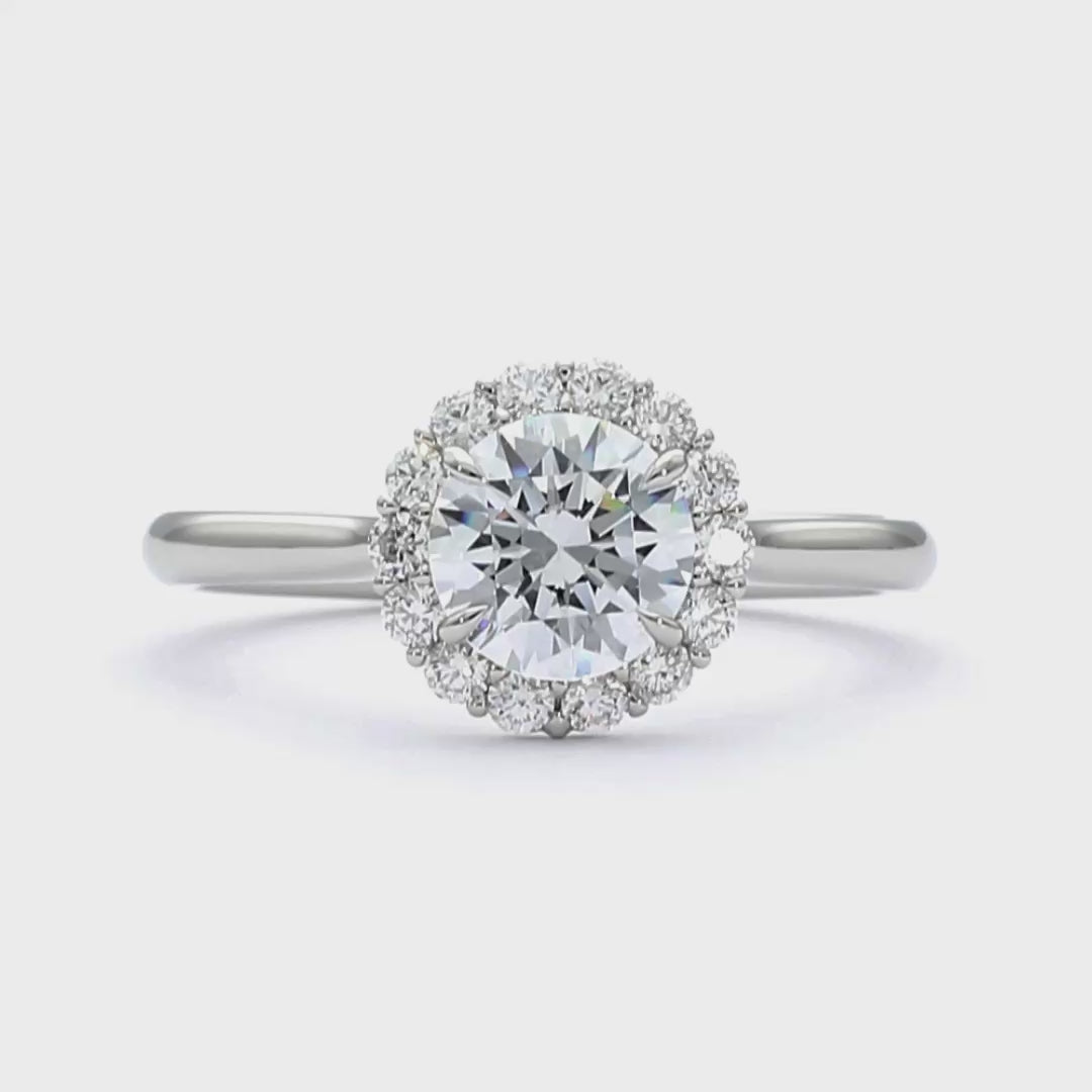 Georgina - Round Cut Platinum Engagement Ring
