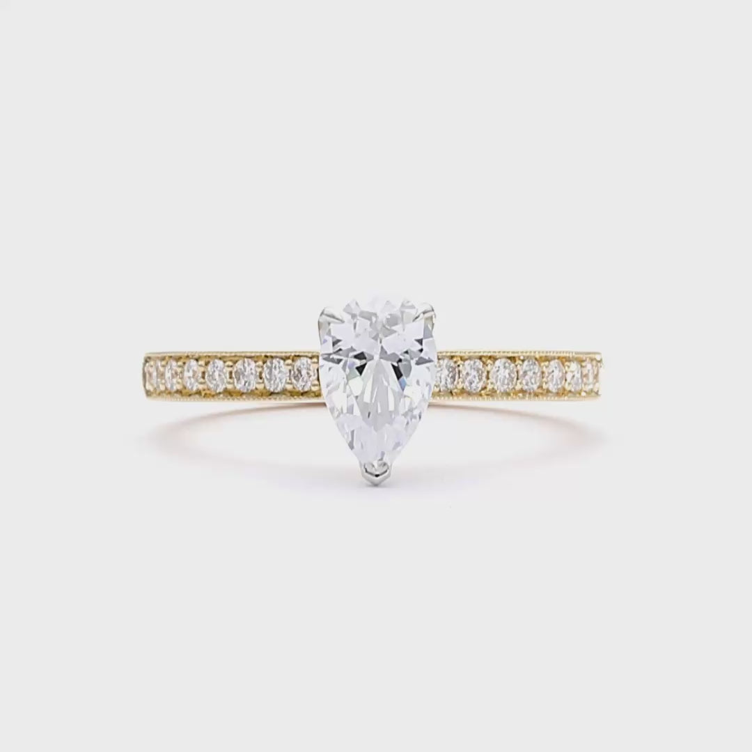 Emma - Pear Cut 18ct Rose Gold Engagement Ring