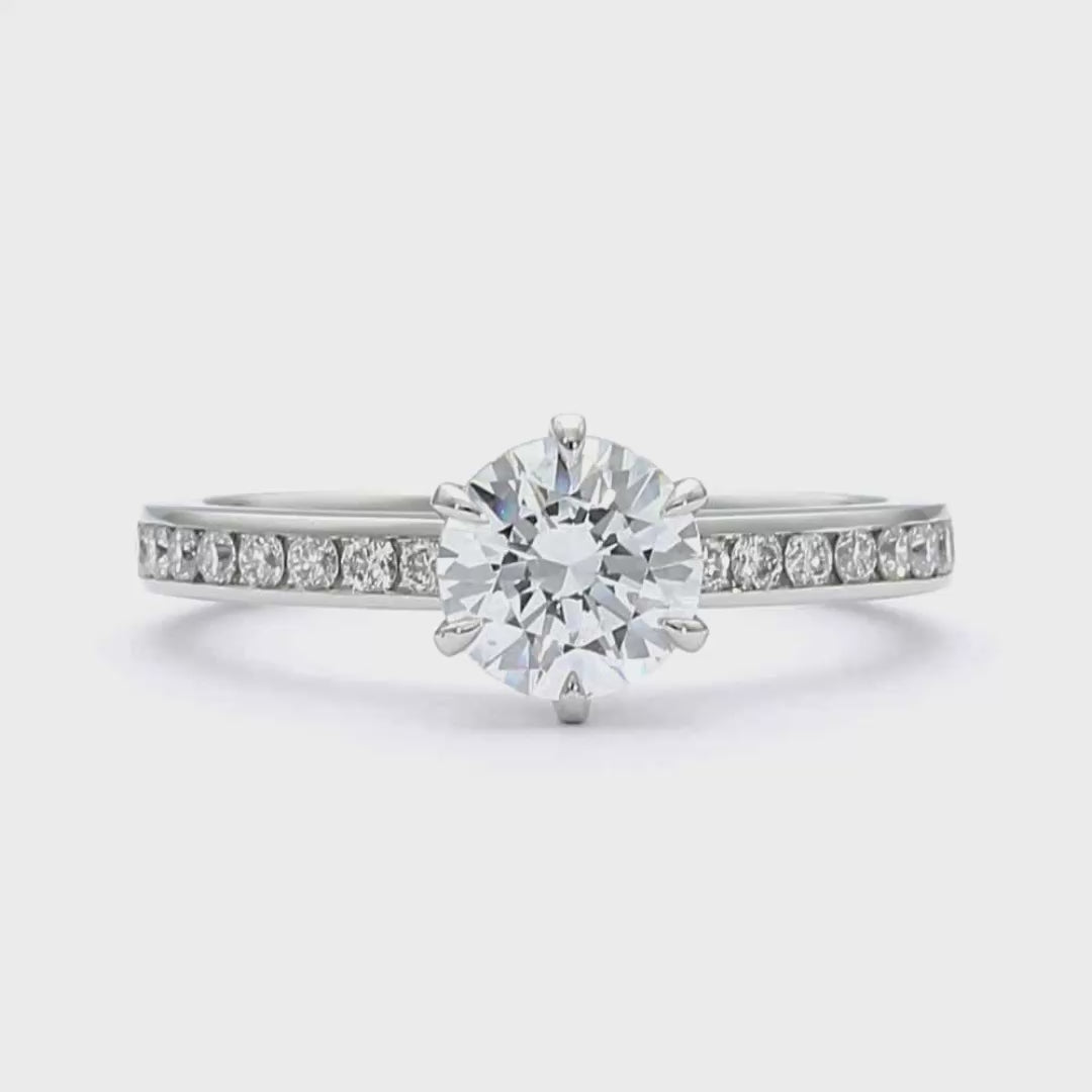 Eva - Round Cut 18ct Yellow Gold Engagement Ring