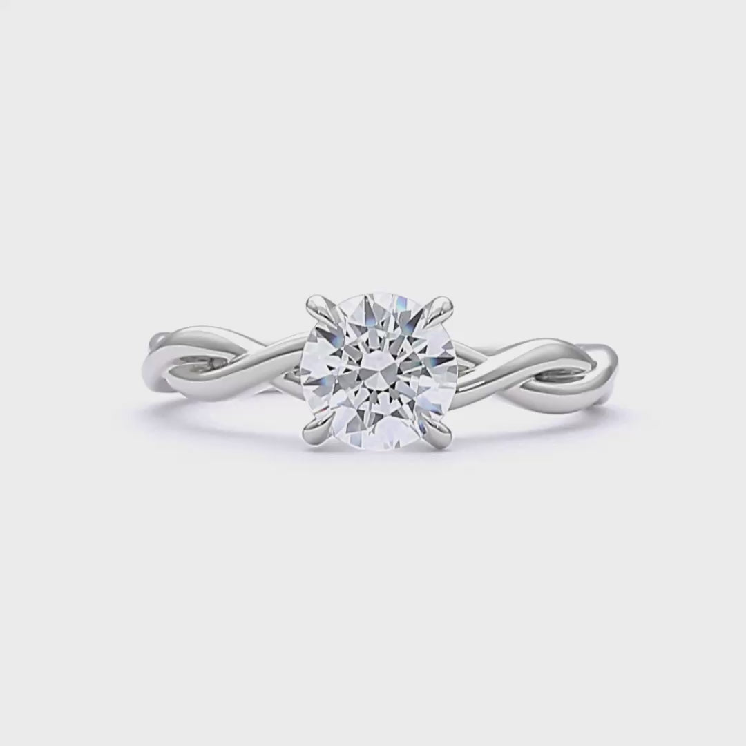 Anastasia - Round Cut 18ct Rose Gold Engagement Ring