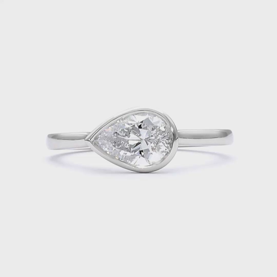 Isla - Pear Cut 18ct Rose Gold Engagement Ring