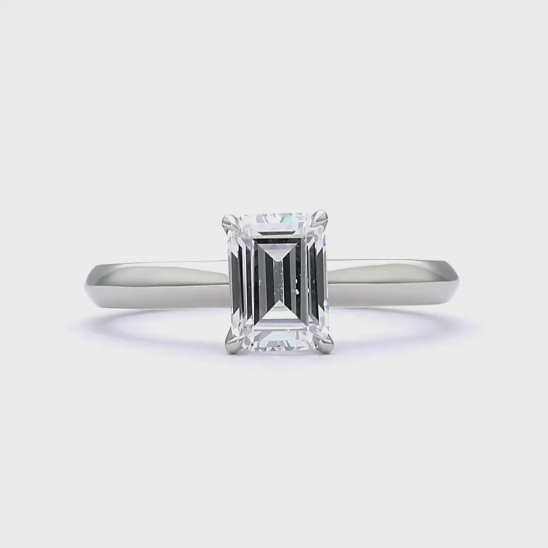 Jessica - Emerald Cut 18ct White Gold Engagement Ring
