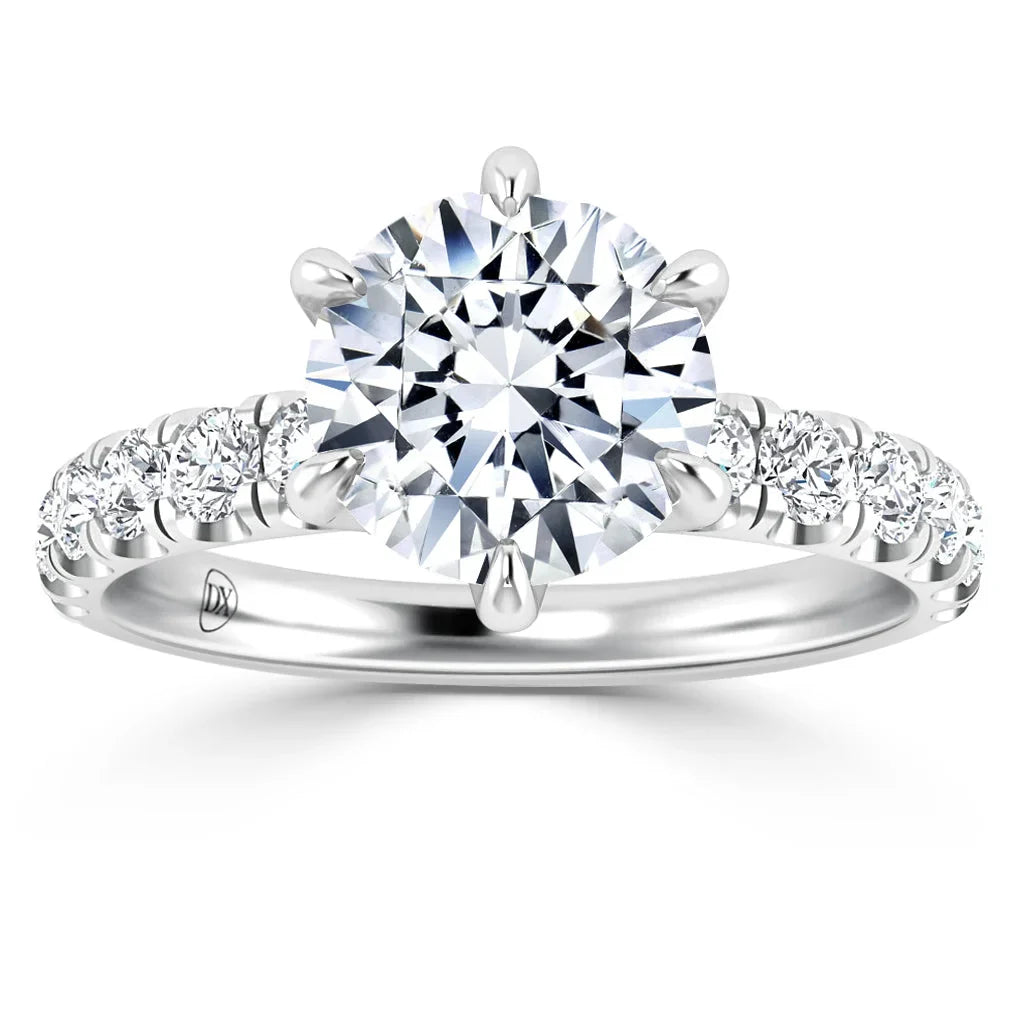 Violet - Round Cut 18ct White Gold Engagement Ring