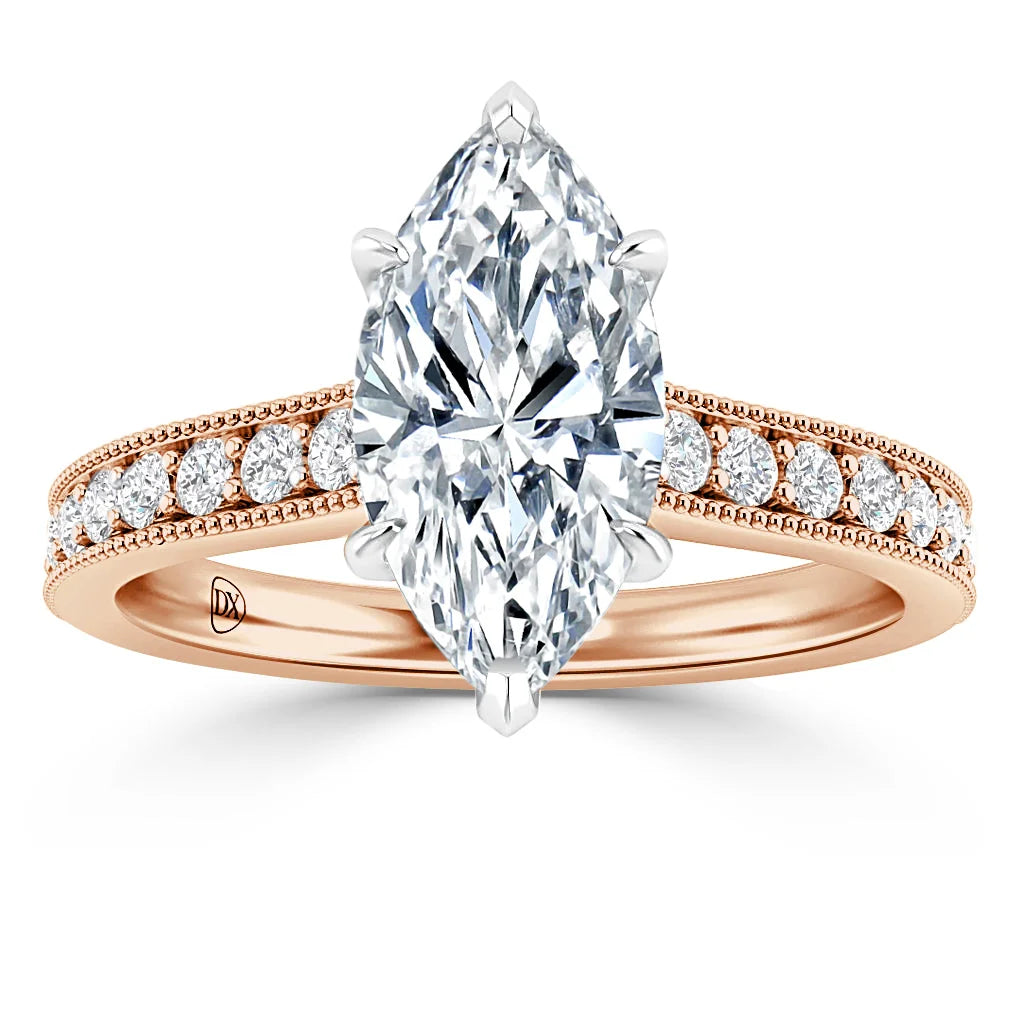 Emma - Marquise Cut 18ct Rose Gold Engagement Ring