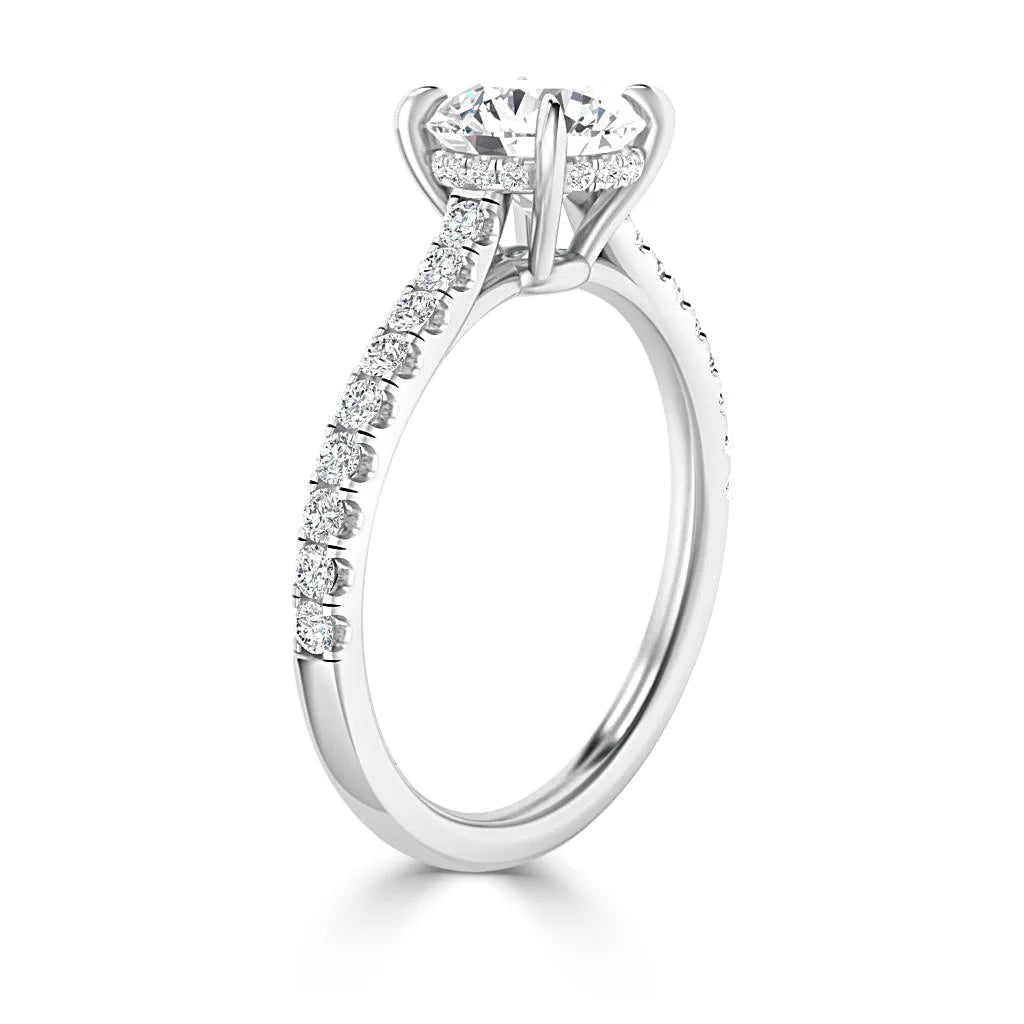 Freya - Round Cut Platinum Engagement Ring