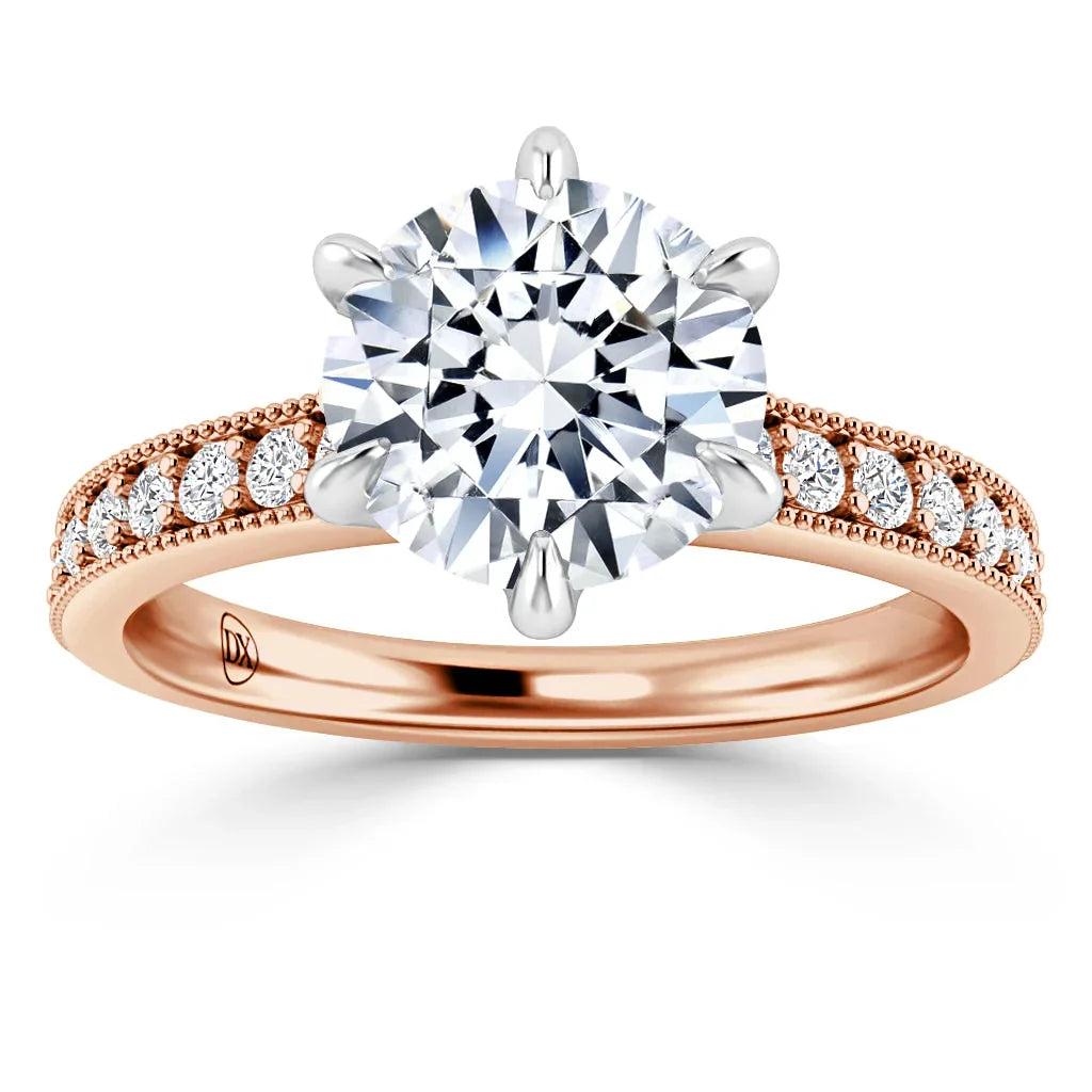 Emma - Round Cut 18ct Rose Gold Engagement Ring