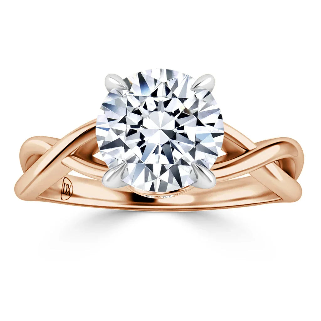 Vanessa - Round Cut 18ct Rose Gold Engagement Ring