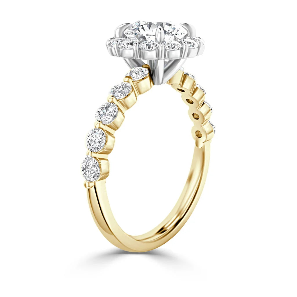 Veronica - Round Cut 18ct Yellow Gold Engagement Ring