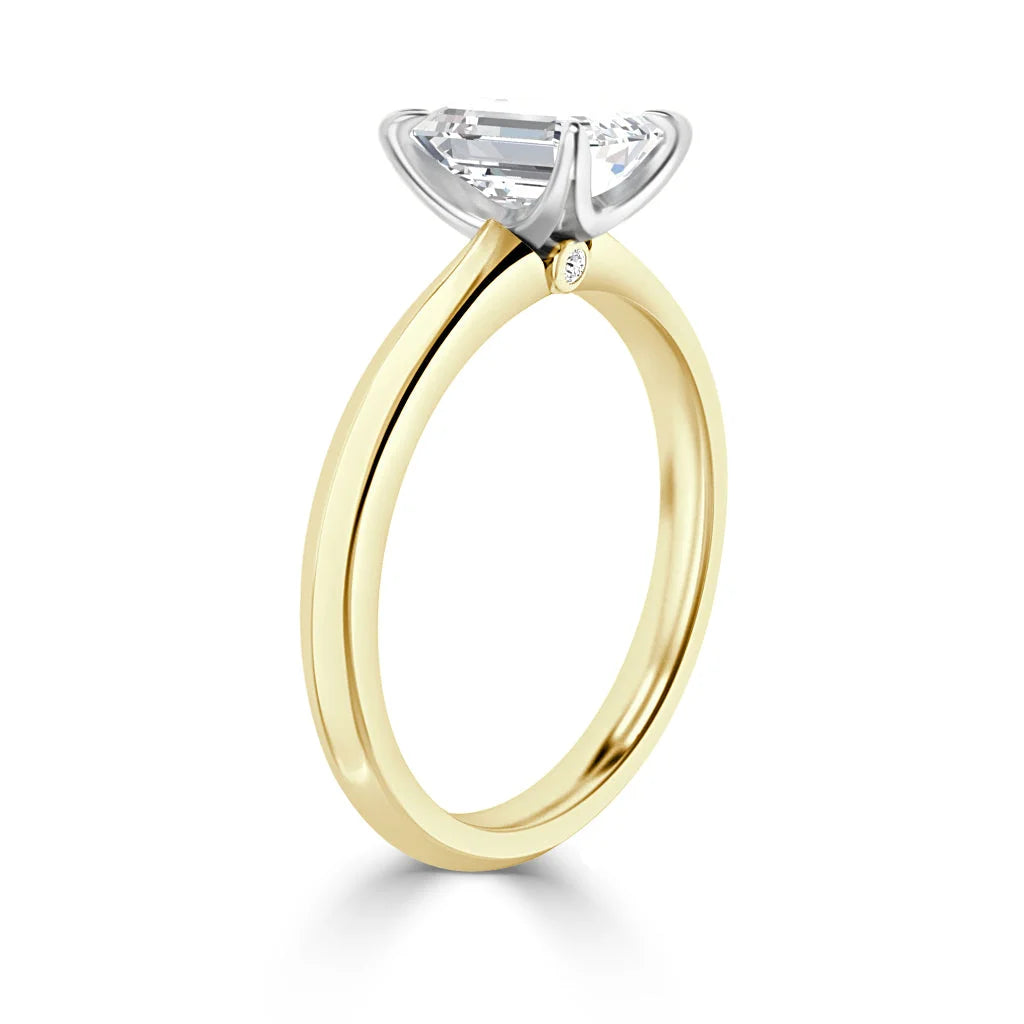 Jessica - Emerald Cut 18ct Yellow Gold Engagement Ring
