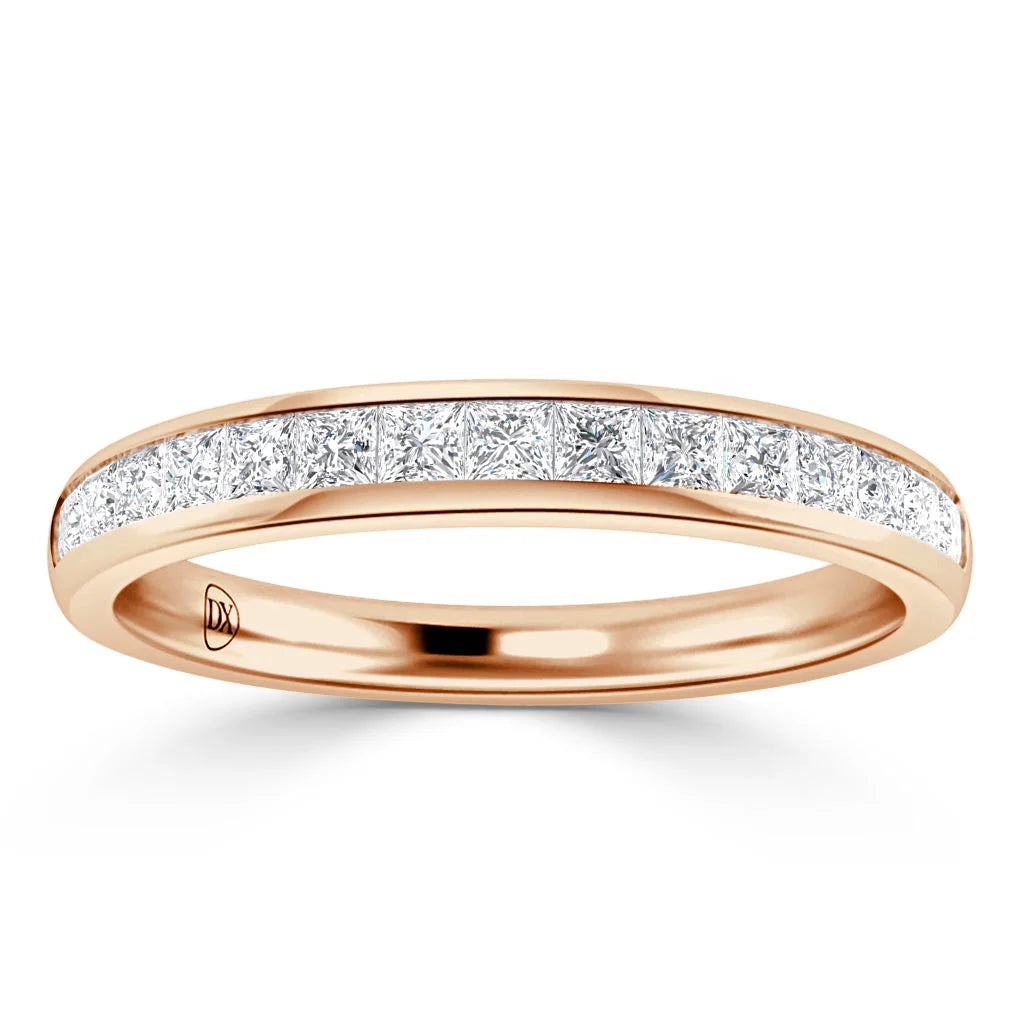 Crystal - 18ct Rose Gold Wedding Ring