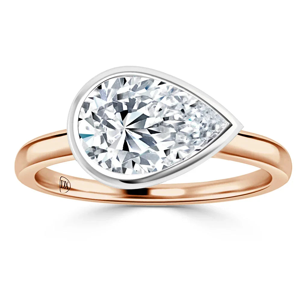 Isla - Pear Cut 18ct Rose Gold Engagement Ring