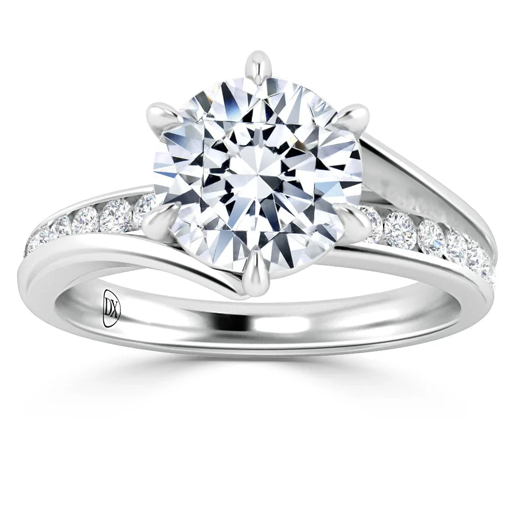 Elise - Round Cut 18ct White Gold Engagement Ring