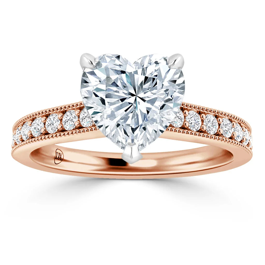 Emma - Heart Cut 18ct Rose Gold Engagement Ring