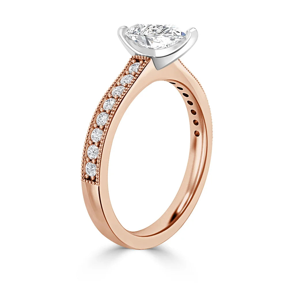 Emma - Pear Cut 18ct Rose Gold Engagement Ring