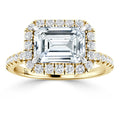 Sinead - Emerald Cut 18ct Yellow Gold Engagement Ring