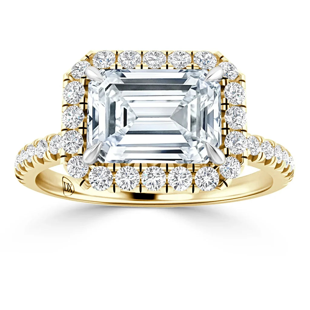 Sinead - Emerald Cut 18ct Yellow Gold Engagement Ring