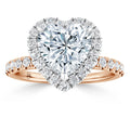 Olivia Molly - Heart Cut 18ct Rose Gold Engagement Ring
