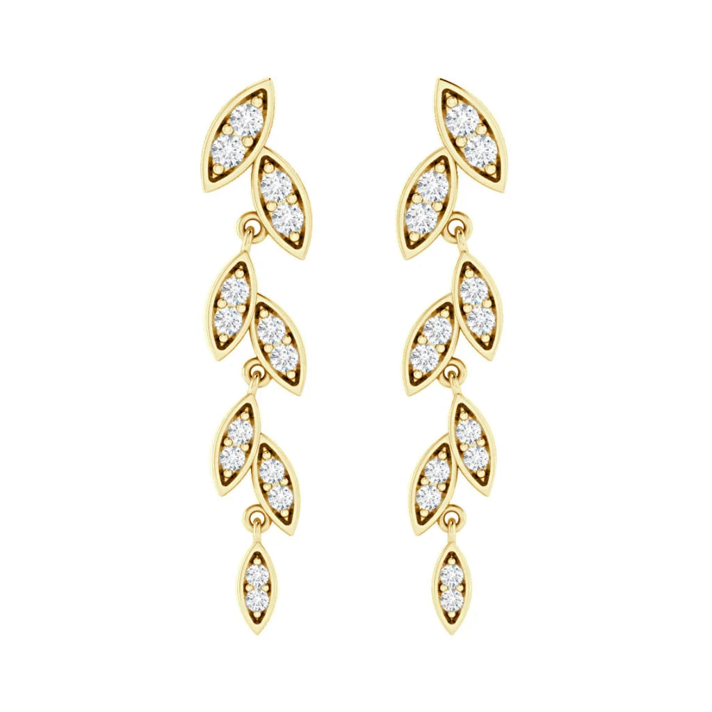 Hazel - .54ct Natural Diamond Earrings 18ct Yellow Gold