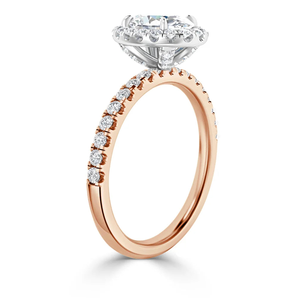 Olivia Molly - Oval Cut 18ct Rose Gold Engagement Ring