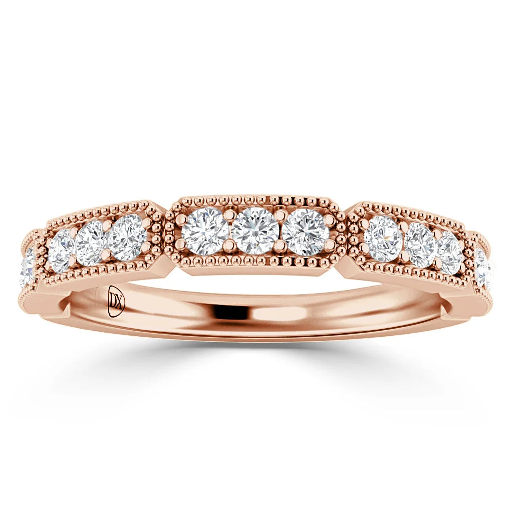 Avery - 18ct Rose Gold Natural Diamond Wedding Ring