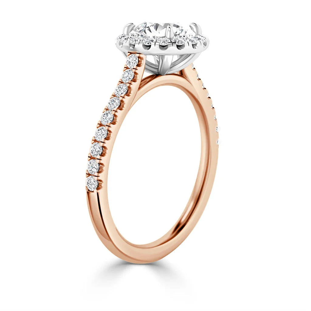 Colette - Round Cut 18ct Rose Gold Engagement Ring