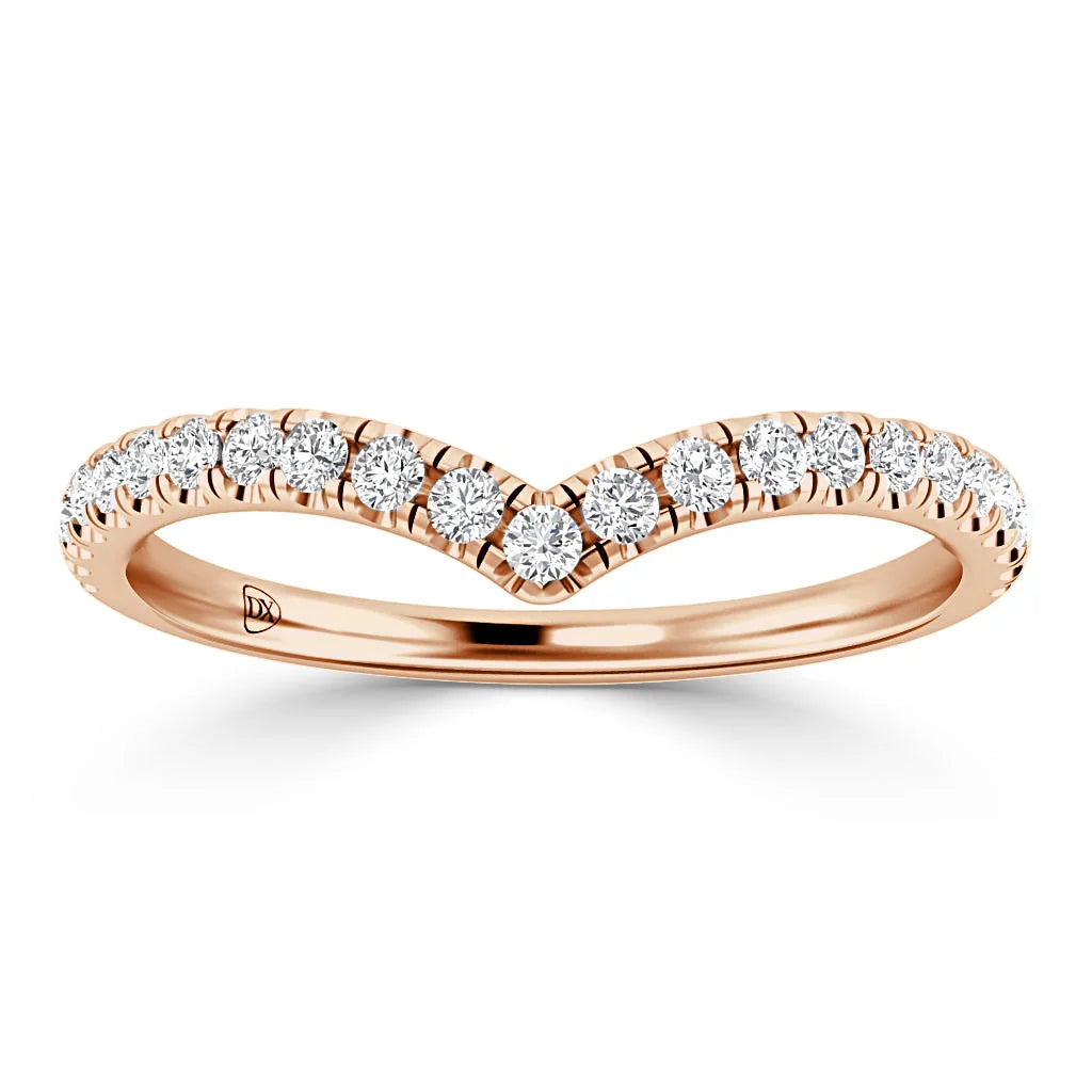 Annika - 18ct Rose Gold Natural Diamond Wedding Ring