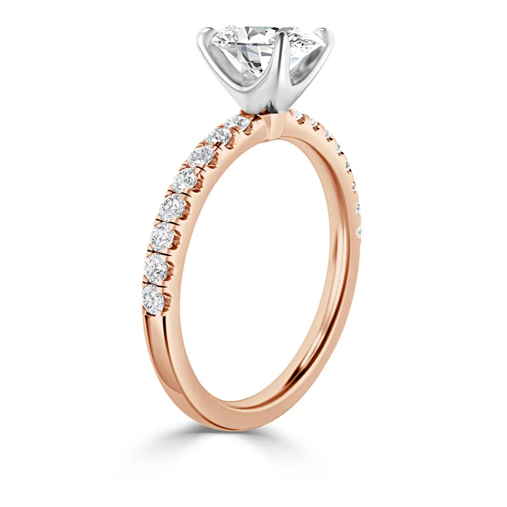 Phoebe - Oval Cut 18ct Rose Gold Engagement Ring