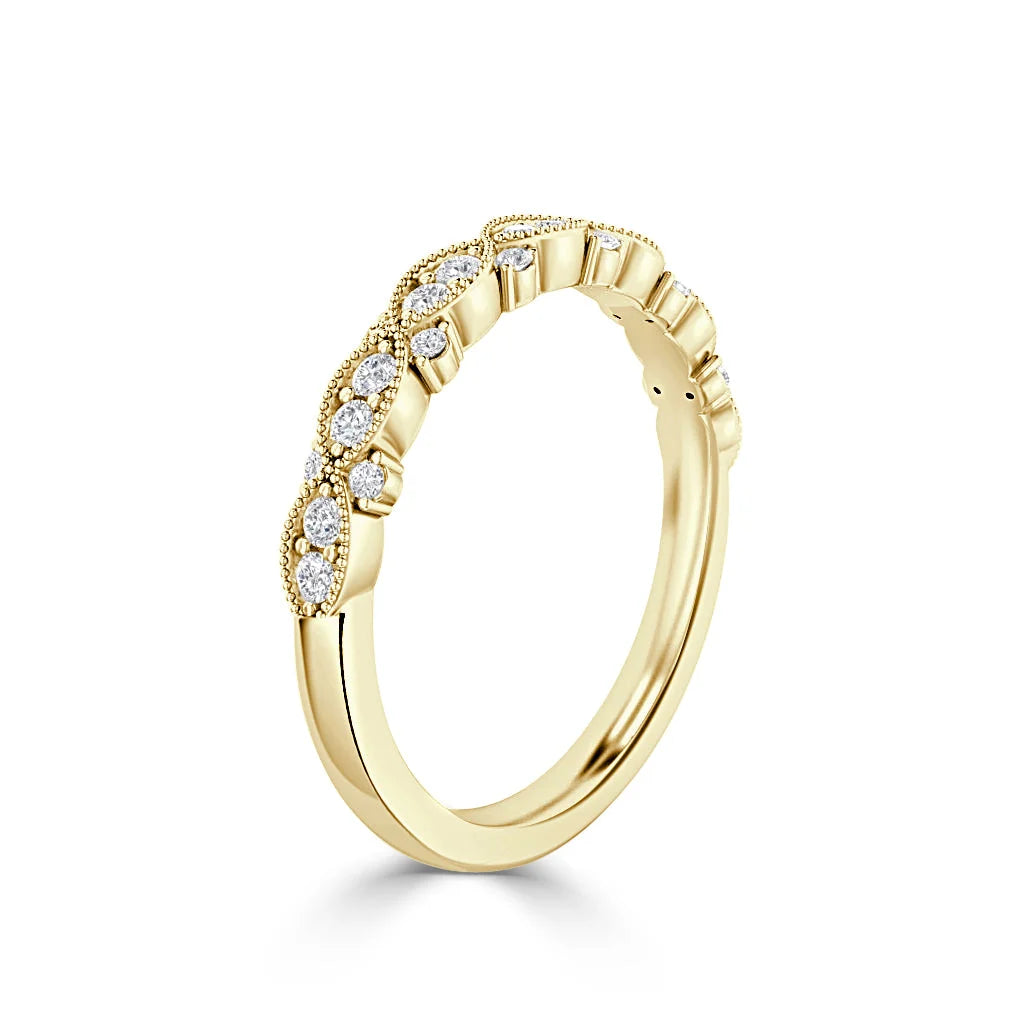 Samantha - 18ct Yellow Gold Natural Diamond Wedding Ring