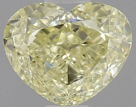 0.71ct Heart Natural Diamond (Colour Fancy Light Yellow, Clarity VVS1, Cut GD, GIA Certified)
