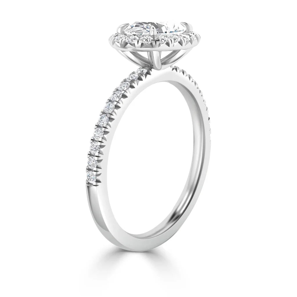 Sinead - Oval Cut 18ct White Gold Engagement Ring