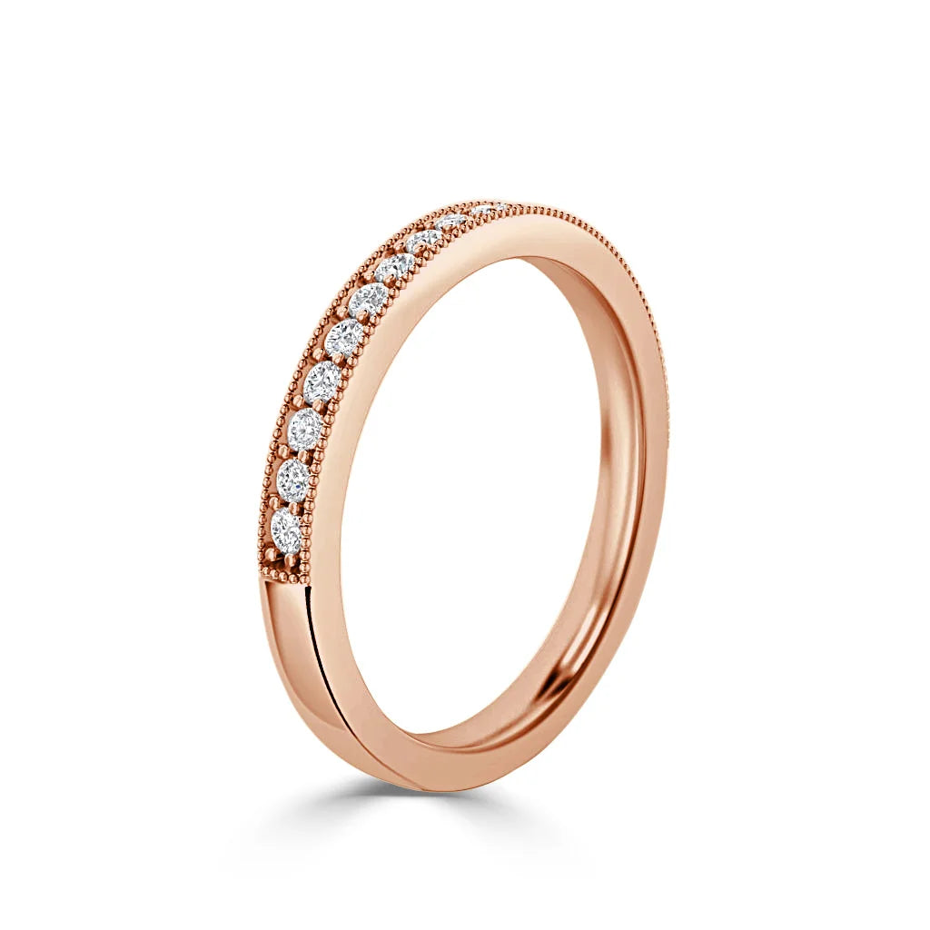 Angelica - 18ct Rose Gold Natural Diamond Wedding Ring
