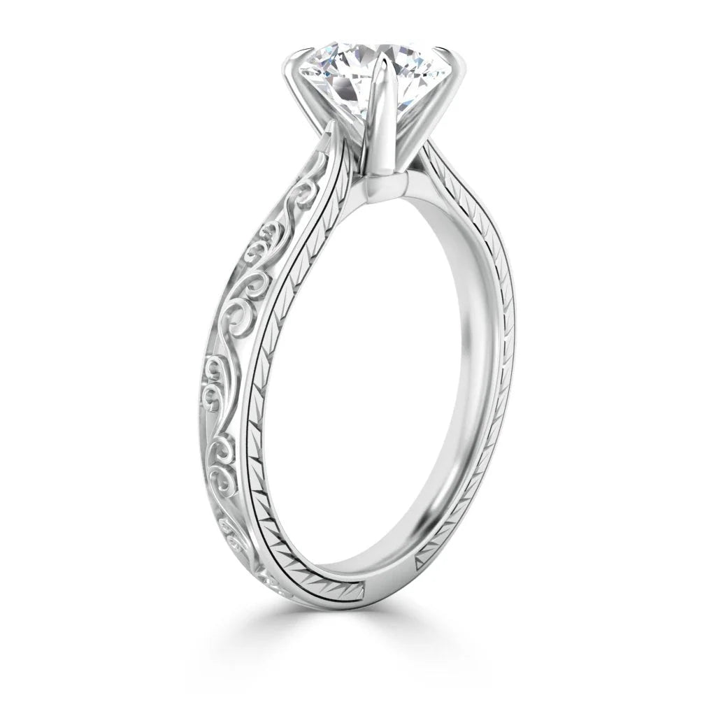 Catherine - Round Cut Platinum Engagement Ring