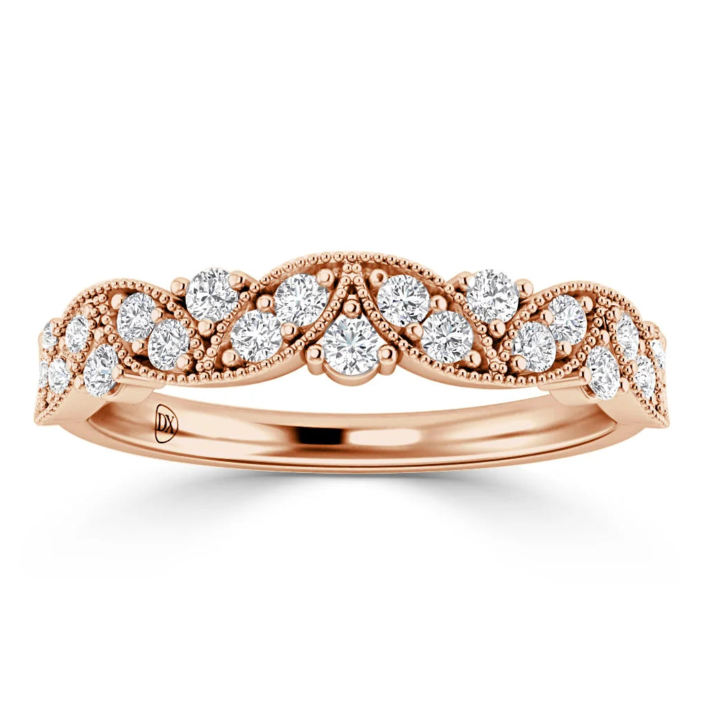 Jacqueline - 18ct Rose Gold Natural Diamond Wedding Ring