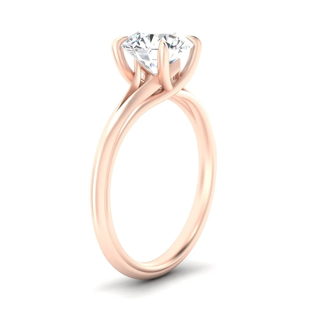Cherry - Round Cut 18ct Rose Gold Engagement Ring