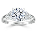 Elizabeth - Round Cut 18ct White Gold Engagement Ring