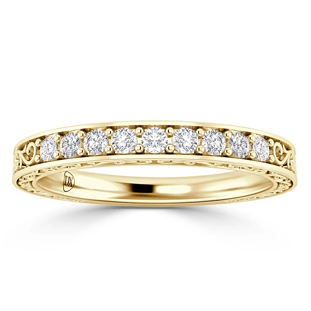 Louise - 18ct Yellow Gold Natural Diamond Wedding Ring