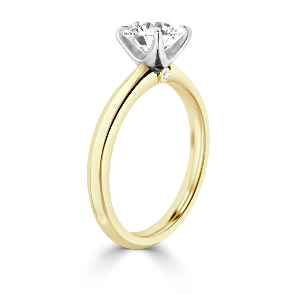 Jessica - Round Cut 18ct Yellow Gold Engagement Ring