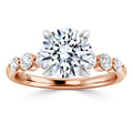 Krista - Round Cut 18ct Rose Gold Engagement Ring