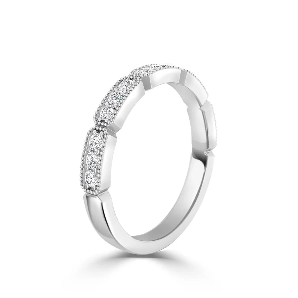 Avery - 18ct White Gold Natural Diamond Wedding Ring