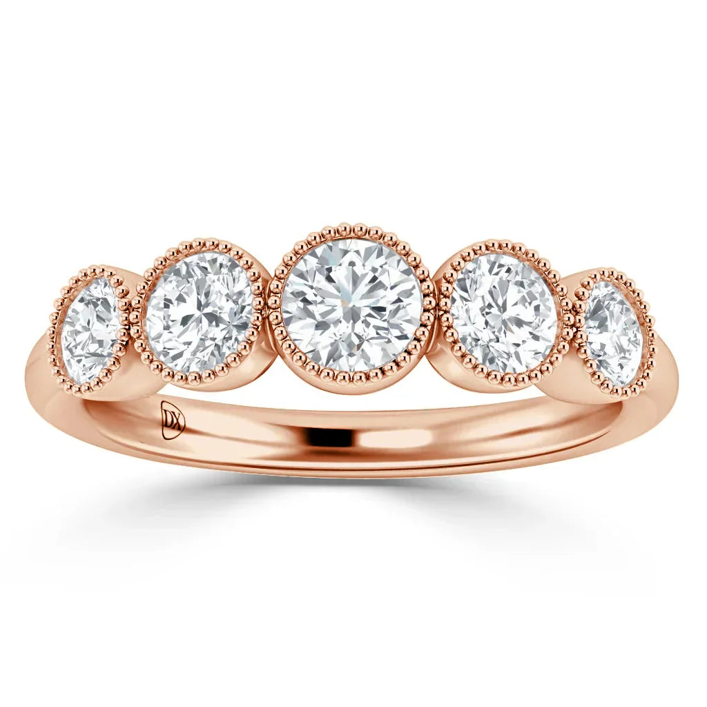 Ava - 18ct Rose Gold Natural Diamond Wedding Ring
