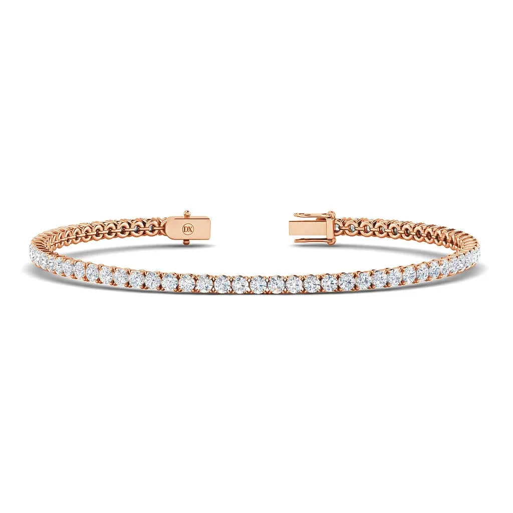 Monica - 4ct Natural Diamond Tennis Bracelet 18ct Rose Gold